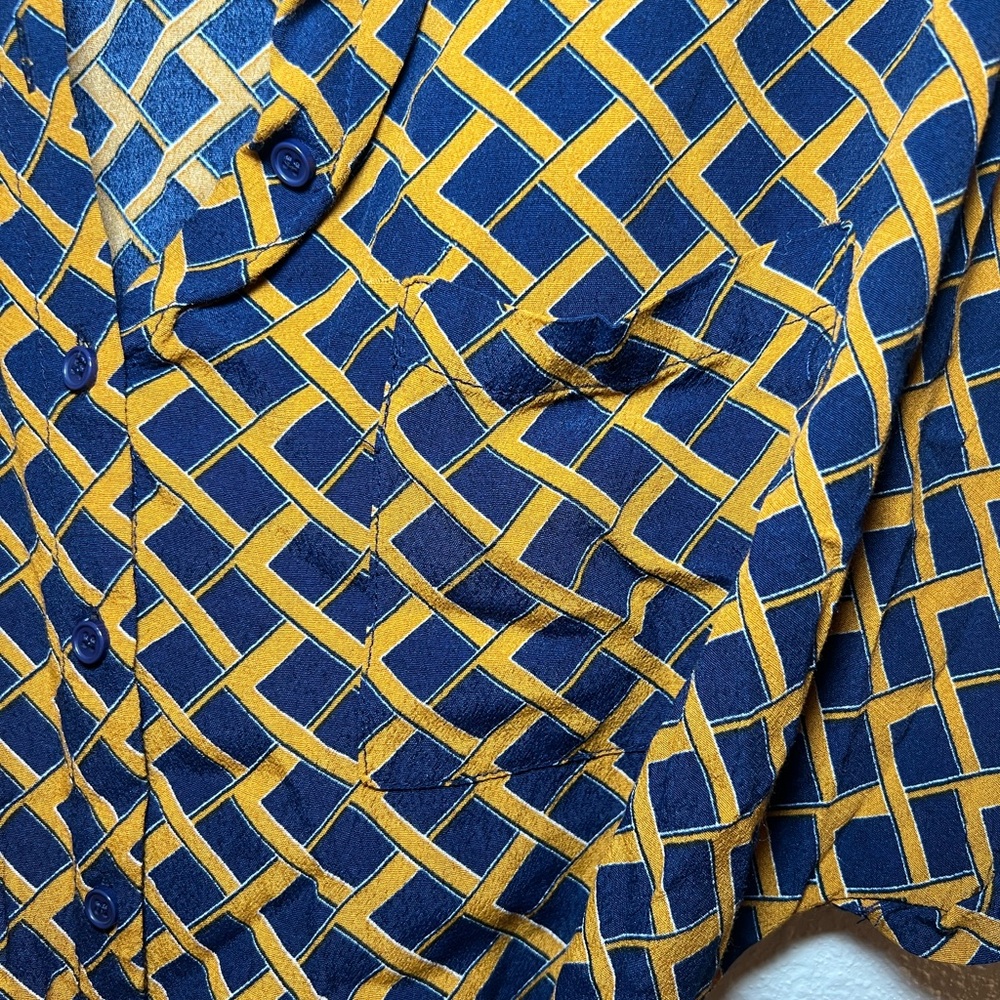 Forever 21 Blue and Mustard Short Dress Size M - Picture 7 of 13